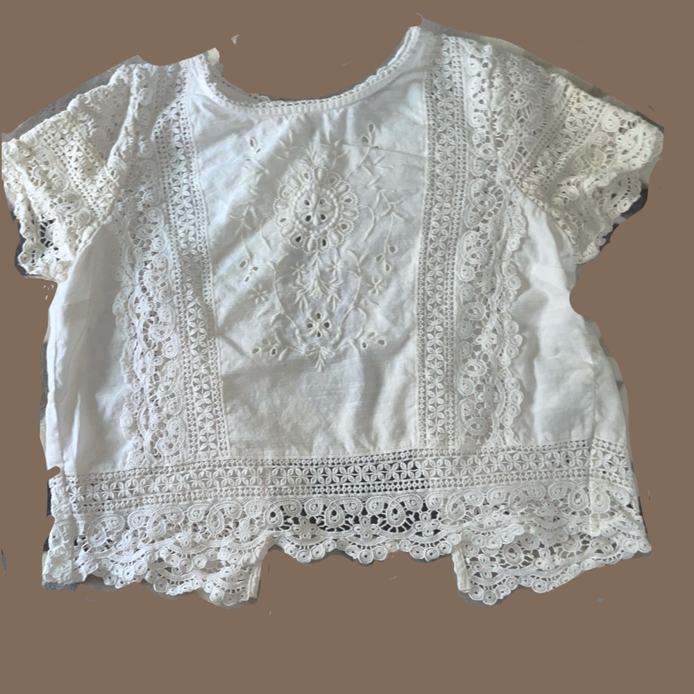 Abercrombie & Fitch Ivory Lace Blouse